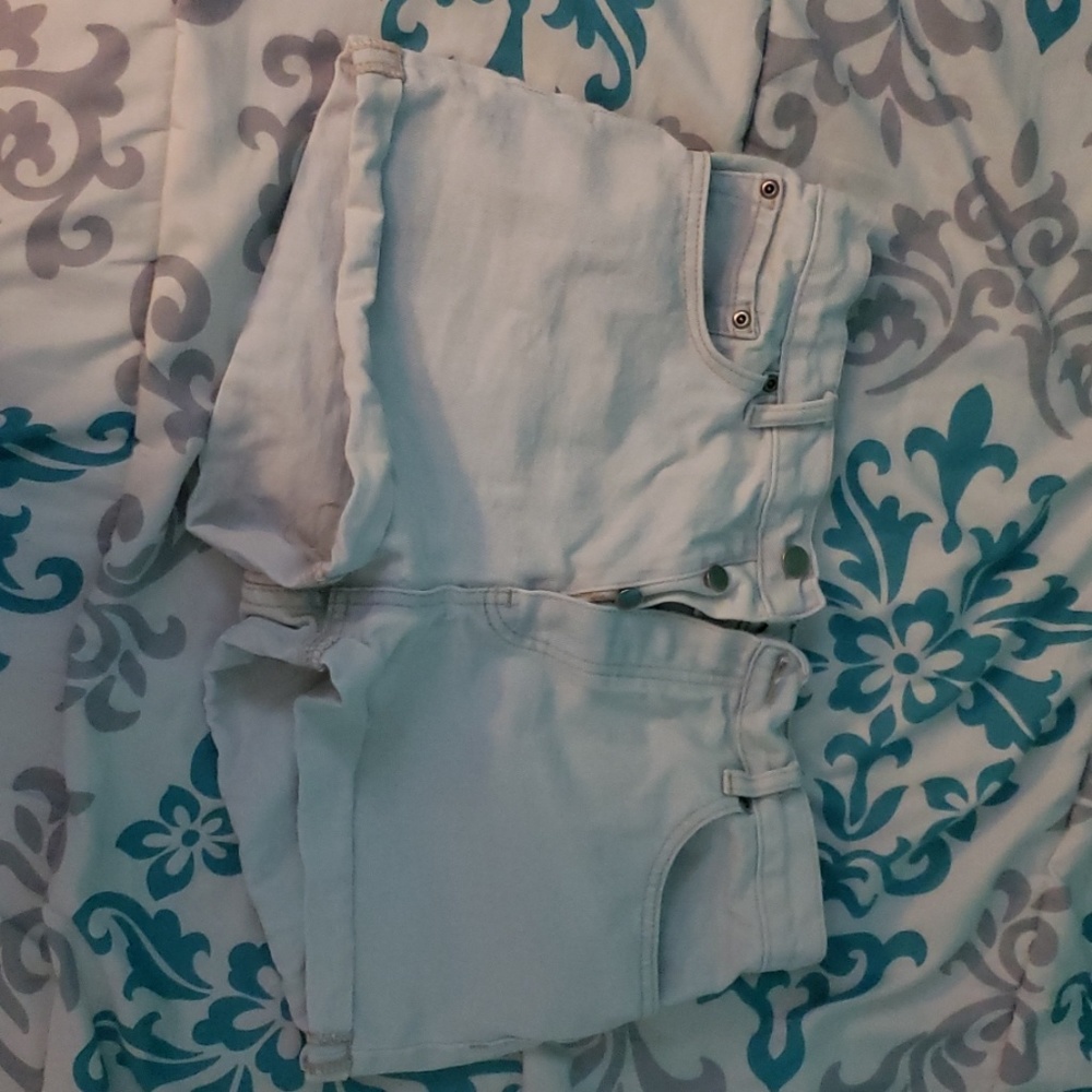 Light wash shorts